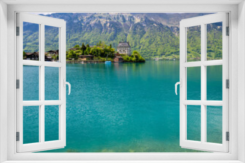 Fototapeta Naklejka Na Ścianę Okno 3D - Iseltwald village on Lake Brienz in Switzerland