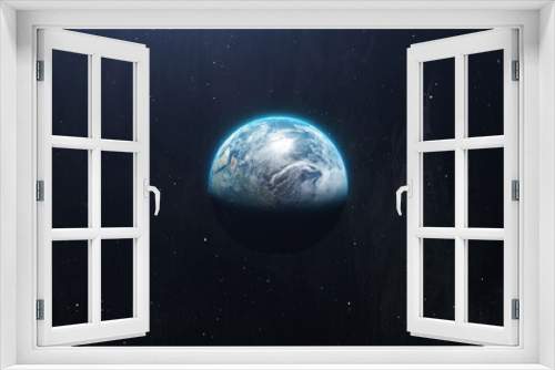 Fototapeta Naklejka Na Ścianę Okno 3D - Planet Earth Beautiful Space Scene 3D Rendering
