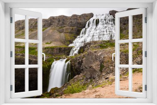 Fototapeta Naklejka Na Ścianę Okno 3D - Dynjandi  Waterfall in Iceland