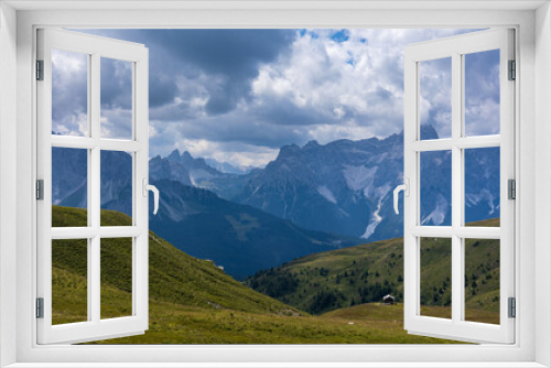 Fototapeta Naklejka Na Ścianę Okno 3D - Sexten dolomites in a summer day