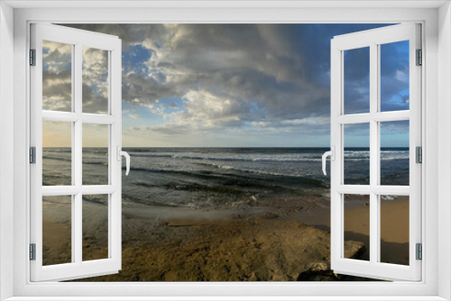 Fototapeta Naklejka Na Ścianę Okno 3D - Wide angle view of beach Rincon PR