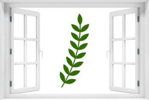 Fototapeta Naklejka Na Ścianę Okno 3D - Flat Boho Leaf