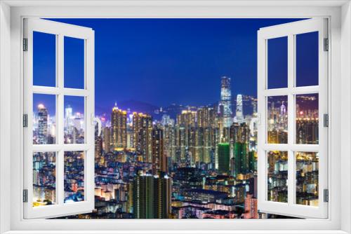 Fototapeta Naklejka Na Ścianę Okno 3D - Residential building in Hong Kong