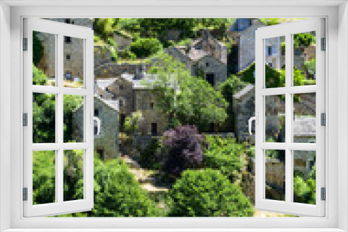 Fototapeta Naklejka Na Ścianę Okno 3D - Gorges du Tarn, village