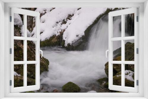Fototapeta Naklejka Na Ścianę Okno 3D - Gesäuse - Hartelsgraben im Winter