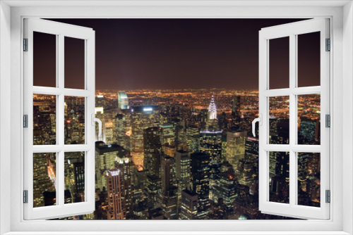 Fototapeta Naklejka Na Ścianę Okno 3D - Night New York