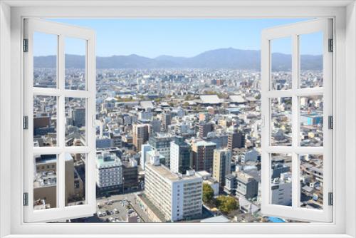 Fototapeta Naklejka Na Ścianę Okno 3D - 京都タワーから見た京都市