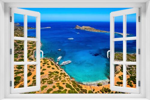 Fototapeta Naklejka Na Ścianę Okno 3D - Kolokytha beach (and cape), Elounda, Gulf of Mirabello, Municipality of Agios Nikolaos,Lassithi, Crete, Greece.