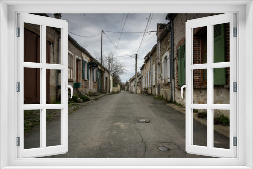 Fototapeta Naklejka Na Ścianę Okno 3D - View on the village of Flagy in Seine et Marne in France