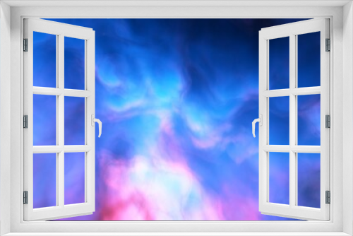 Fototapeta Naklejka Na Ścianę Okno 3D - Nebula gas cloud in deep outer space, science fiction illustration, colorful space background with stars 3d render

