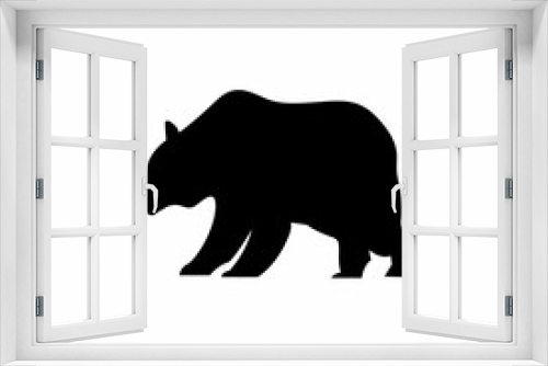 Fototapeta Naklejka Na Ścianę Okno 3D - silhouette of bear