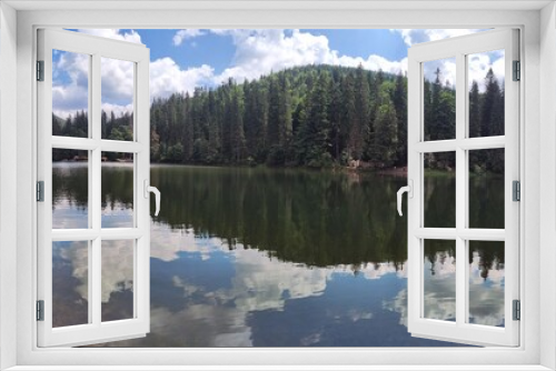 Fototapeta Naklejka Na Ścianę Okno 3D - lake reflection