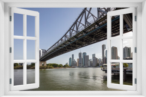 Fototapeta Naklejka Na Ścianę Okno 3D - The Iconic Story Bridge on the Brisbane river in Queensland, Australia