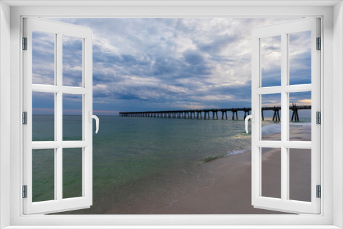 Fototapeta Naklejka Na Ścianę Okno 3D - Pensacola Beach Gulf Pier at sunset