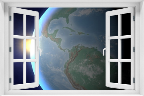 Fototapeta Naklejka Na Ścianę Okno 3D - Mondo terra sole globo America spazio satellite