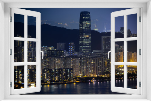 Fototapeta Naklejka Na Ścianę Okno 3D - Hong Kong Night View