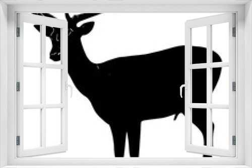 Fototapeta Naklejka Na Ścianę Okno 3D - deer silhouette
