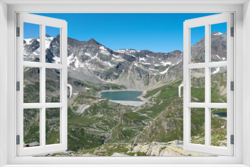 Fototapeta Naklejka Na Ścianę Okno 3D - Nivolet pass, Ceresole Reale, Italian Alps