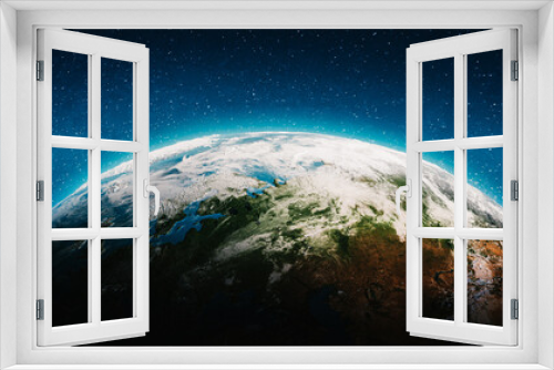 Fototapeta Naklejka Na Ścianę Okno 3D - Planet Earth - Clouds