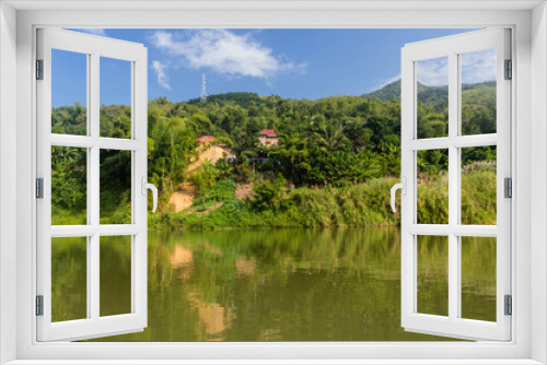 Fototapeta Naklejka Na Ścianę Okno 3D - Nam Ou river near Muang Khua town, Laos