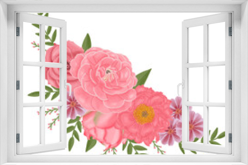 Fototapeta Naklejka Na Ścianę Okno 3D - bouquet of pink roses