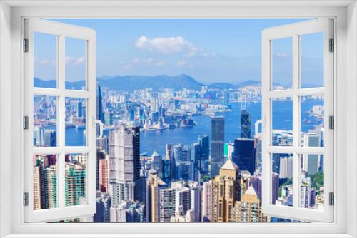 Fototapeta Naklejka Na Ścianę Okno 3D - Hong Kong city view