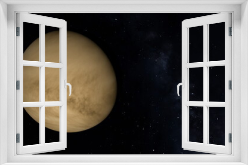Fototapeta Naklejka Na Ścianę Okno 3D - Planet Venus on a starry background.