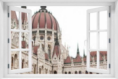 Fototapeta Naklejka Na Ścianę Okno 3D - Parliament building in Budapest, Hungary, closeup