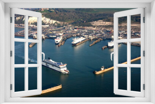 Fototapeta Naklejka Na Ścianę Okno 3D - Aerial view of the Port of Dover, Kent, England, UK