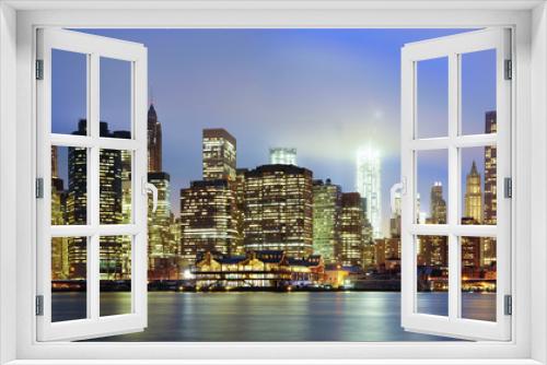 Fototapeta Naklejka Na Ścianę Okno 3D - New York Manhattan Skyline