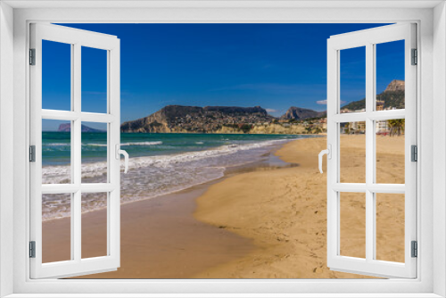 Fototapeta Naklejka Na Ścianę Okno 3D - Beautiful sandy beach at Calpe, near Benidorm, Spain