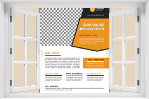 Vector corporate business flyer design template, simple and clean a4 size with bleed.