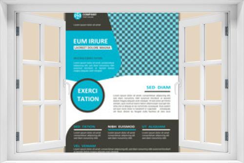 Vector corporate business flyer design template, simple and clean a4 size with bleed.