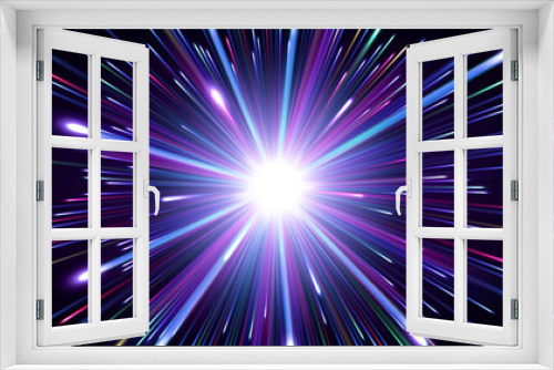 Fototapeta Naklejka Na Ścianę Okno 3D - Violet Explosion Effect, Vector Illustration