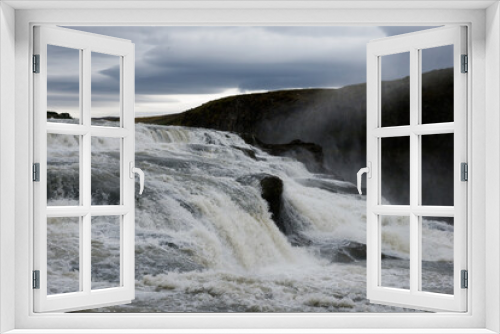 Fototapeta Naklejka Na Ścianę Okno 3D - Abundant water flowing at Gullfoss waterfall, Iceland