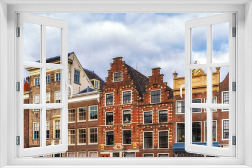 Fototapeta Naklejka Na Ścianę Okno 3D - Typical dutch house in the cener of Haarlem, Netherlands