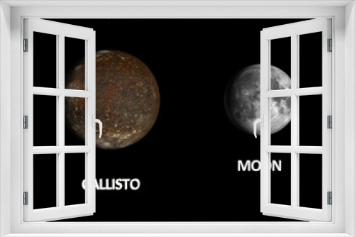Fototapeta Naklejka Na Ścianę Okno 3D - Callisto and the Moon