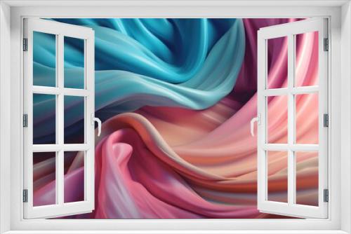 Stunning 3D Rendered Silk Waves Gradient Background