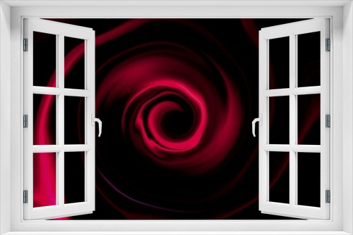 Fototapeta Naklejka Na Ścianę Okno 3D - abstract design red spiral on black background illustration 