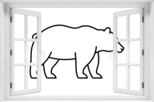 Fototapeta Naklejka Na Ścianę Okno 3D - Brown bear icon. High quality black vector illustration.