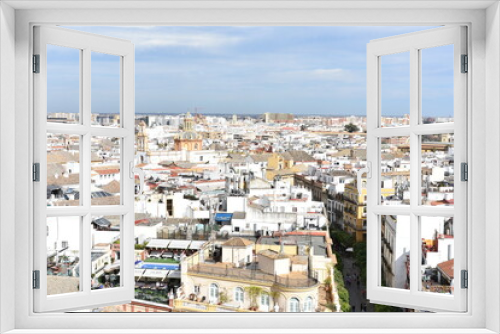 Fototapeta Naklejka Na Ścianę Okno 3D - seville, spain, city, monuments, europe, historic, old, panorama, andalusia, 