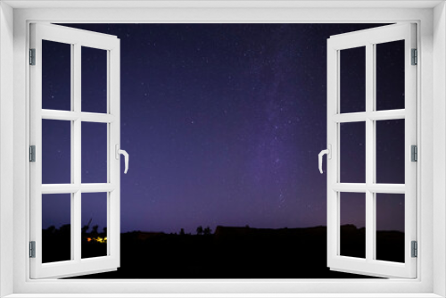 Fototapeta Naklejka Na Ścianę Okno 3D - starry night sky above rock