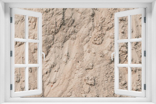 Fototapeta Naklejka Na Ścianę Okno 3D - Areia da praia textura areia monte construção arquitetura natual engenharia obra background