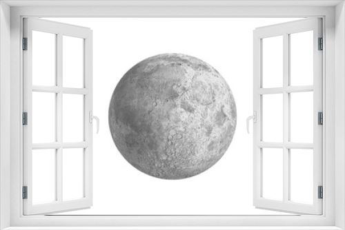 Fototapeta Naklejka Na Ścianę Okno 3D - Digitally generated full grey moon