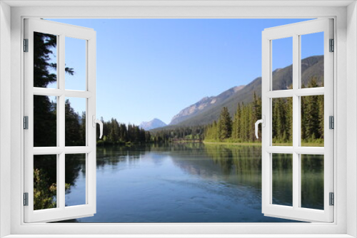 Fototapeta Naklejka Na Ścianę Okno 3D - Reflections On The River, Banff National Park, Alberta