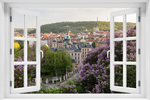 Fototapeta Naklejka Na Ścianę Okno 3D - Spring view of the Lesser Side in Prague, Czech Republic
