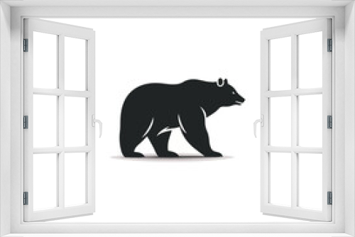 Fototapeta Naklejka Na Ścianę Okno 3D - bear logo vector, modern minimalist logo