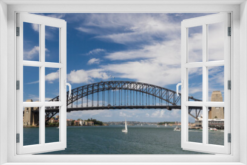 Fototapeta Naklejka Na Ścianę Okno 3D - Cityscape of Sydney, Australia with Opera House and Harbour Bridge