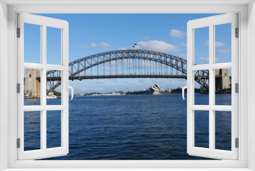 Fototapeta Naklejka Na Ścianę Okno 3D - Hafenbrücke City Sydney