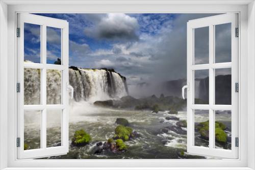 Fototapeta Naklejka Na Ścianę Okno 3D - Iguassu Falls, view from Brazilian side
